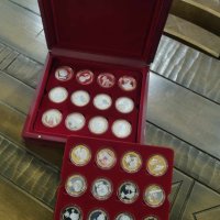 Уникална колекция от сребърни монети някои с позлата, снимка 5 - Нумизматика и бонистика - 44168347