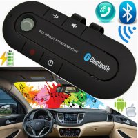 Универсален Безжичен Bluetooth високоговорител за кола хендсфри Handsfree Car Kit Телефон в колата в, снимка 3 - Аксесоари и консумативи - 38242422