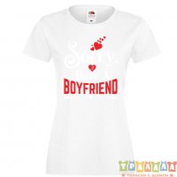 Дамска тениска Свети Валентин Sorry I Have A Boyfriend, снимка 5 - Тениски - 35546828