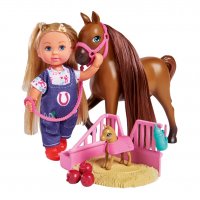 Кукла Еви Лав - Еви ветеринар с бременна кобила, снимка 2 - Кукли - 39166525