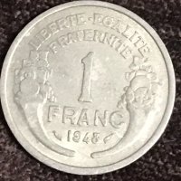 1 франк Франция 1948, снимка 2 - Нумизматика и бонистика - 35070456
