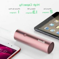 Ултра компактен Power Bank за iPhone, iPad, 5800 mAh, 2.1 A, розово злато, снимка 3 - Външни батерии - 34123912
