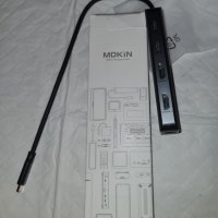 Докинг станция MOKIN за два монитора, USB C, Ethernet, 100W захранване, снимка 8 - Кабели и адаптери - 44178778