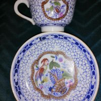 Античен порцелан Mosa - чаши и чинийки (3 броя), снимка 4 - Сервизи - 38936566