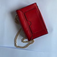 Червена чантичка с перли, снимка 2 - Чанти - 35192433