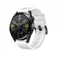 Силиконова каишка HUAWEI Watch GT 2, GT 2 Pro  – 42/ 46mm бяла, снимка 1 - Каишки за часовници - 38088726