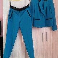 ATMOSPHERE  син дамски костюм#slim fit# комплект от панталон и сако , снимка 1 - Костюми - 29267205
