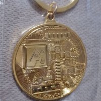 ПРОМО Златист метален релефен ключодържател Биткойн Bitcoin, снимка 3 - Други - 34433067