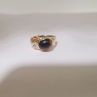 Златен пръстен с тигрово око , снимка 5 - Пръстени - 33719601