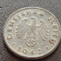 Две монети 1 райхспфенинг 1942г. / 2 райхспфенинг 1938г. Трети райх с СХВАСТИКА редки 31555, снимка 7 - Нумизматика и бонистика - 40649479