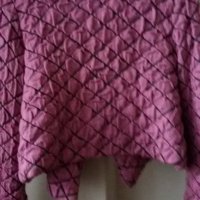 Капитонирана връхна дреха пастелно циклама КЪСА - М размер  с отстъпка, снимка 3 - Палта, манта - 30586642