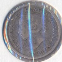Канада 5 цента 1872 година, приятна, снимка 2 - Нумизматика и бонистика - 35199742