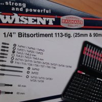 WISENT - Bit SET - 113 елемента - Гарантирано качество от BAUHAUS DEUTSCHLAND  !!!  ЧИСТО НОВ  !!!, снимка 2 - Гедорета - 31645663