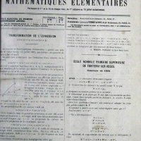 списание 1908 - Journal de Mathematiques elementaires , снимка 1 - Списания и комикси - 30866686