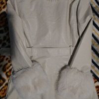 Дамско бяло кожено яке, снимка 3 - Якета - 44342173