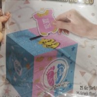 Кутия за гласуване разкриване пола на бебето момиче момче Boy or Girl gender party парти, снимка 6 - Други - 37862564