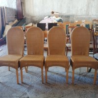 Ратанов стол - плетен внос от Европа , снимка 1 - Столове - 30429135