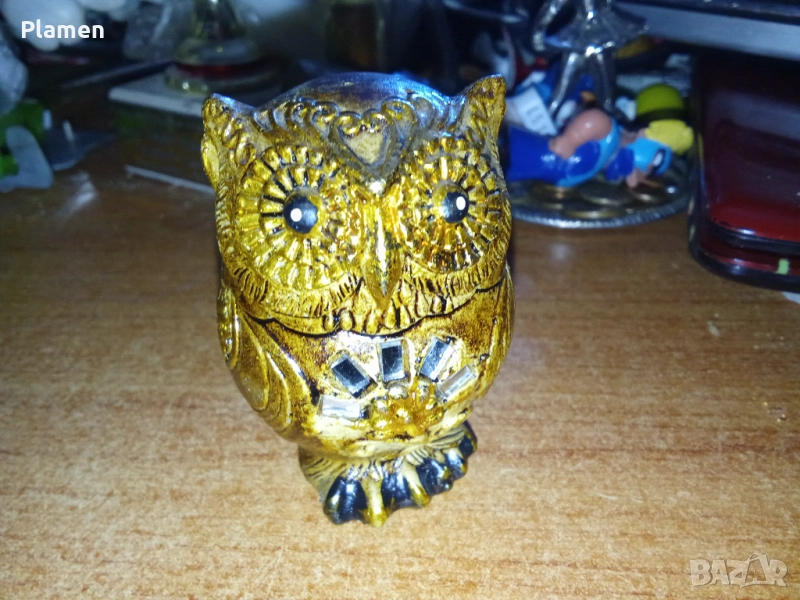 Статуетка на бухал от полирезин , снимка 1