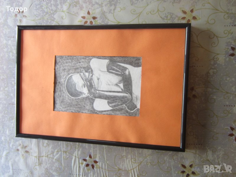 Рисувана картина Еротика подписана , снимка 1