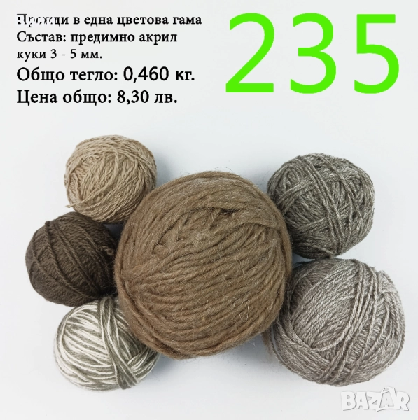 Евтини прежди в малки количества - нови и остатъци , снимка 1