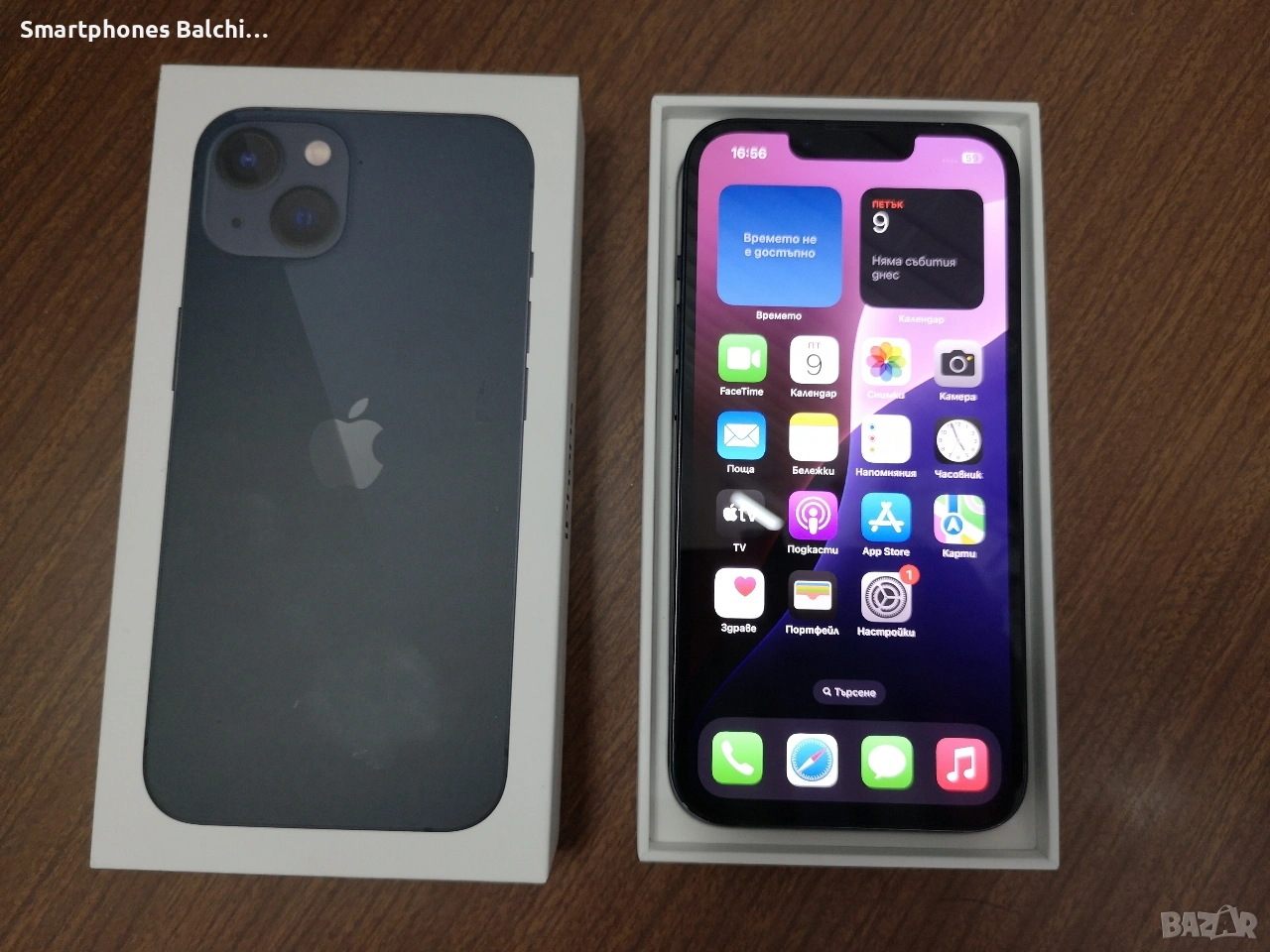 iPhone 13 Midnight black/100% battery health , снимка 1