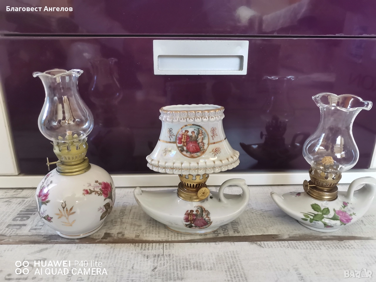 Порцеланови газени лампи , снимка 1