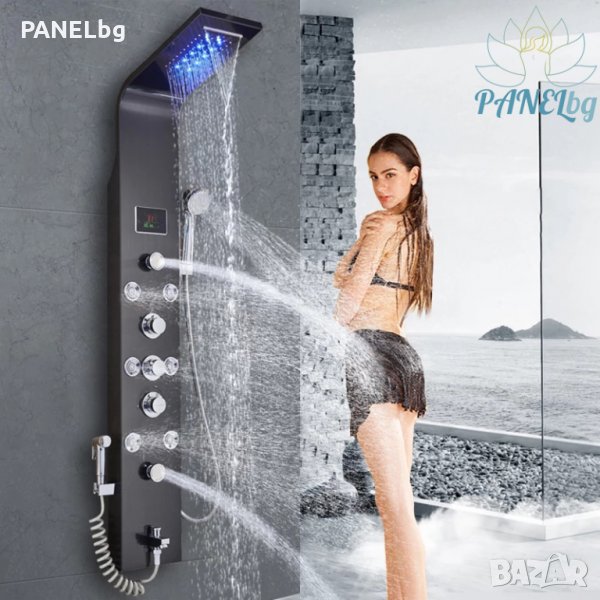 Хидромасажен душ панел Игуасу,6 функции,смесител-БЕЗПЛАТНА ДОСТАВКА, снимка 1