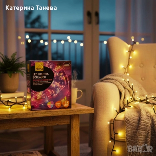 Светлинен LED маркуч Dekor LED Lichterschlauch, 10 м., 200 LED диода, снимка 1