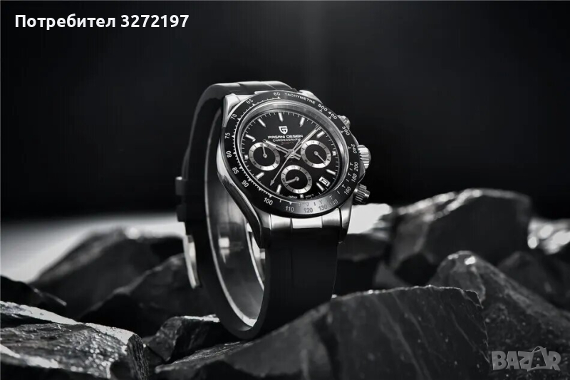 Кварцов часовник PAGANI DESIGN, сапфир,Seiko VK63 механизъм, авт. дата,хронограф,водоустойчив 100 м., снимка 1