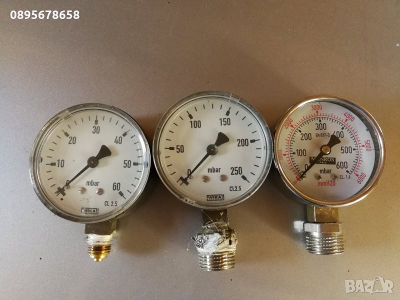манометър 60mbar 250mbar 600mbar, снимка 1