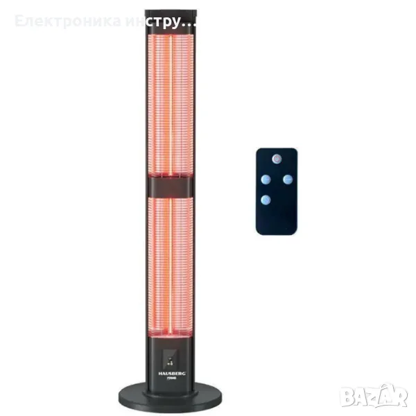 Инфрачервена карбонова печка електрически радиатор с дистанционно управление Hausberg HB-85, снимка 1