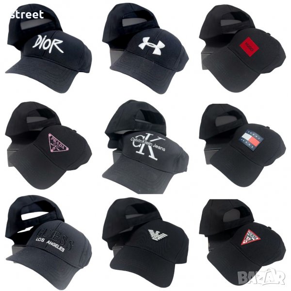 Летни шапки с козирка Лого бродерия GUESS hats Armani на едро и дребно , снимка 1