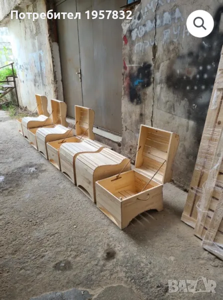 Табуретка ракла с отделение за съхранение, снимка 1