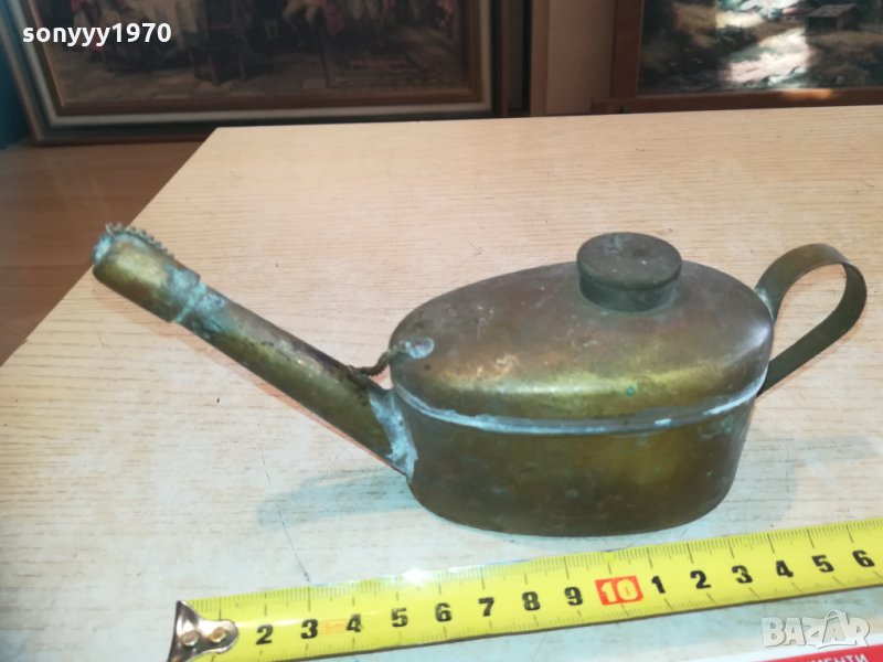 АНТИКА-ретро чаиник/леика-мед/месинг 2402211911, снимка 1