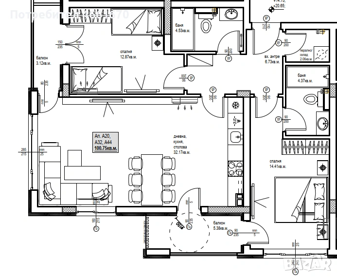 Тристаен апартамент в Христо Смирненски! , снимка 1