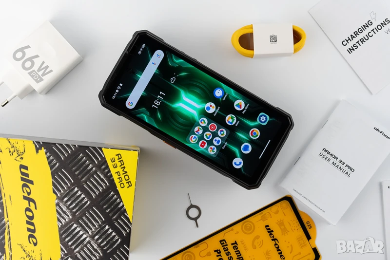 Ulefone Armor 33 Pro 5G (2025) - 16GB/512GB, два екрана (6.95" и 3.4"), 25500mAh, снимка 1