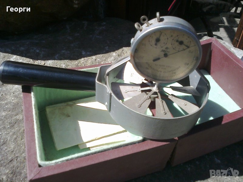 Механичен анемометър/ветромер АСО-3,диапазон 0,3 - 5 м/с, сделано в СССР , снимка 1