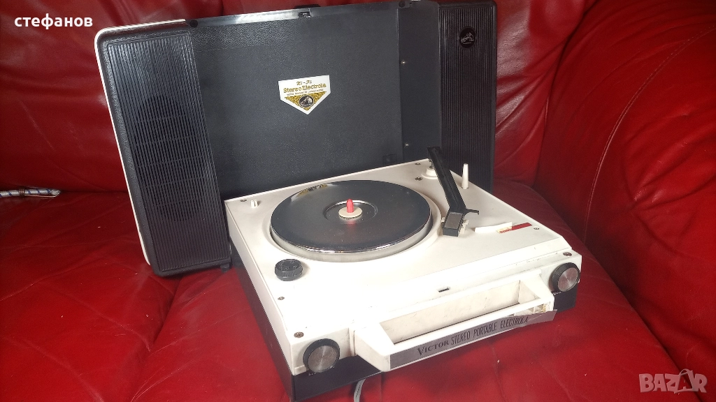 Ретро японски грамофон-куфарче, лампово, model-spe-7, снимка 1