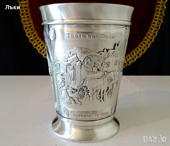 Чаша от калай,халба 300 мл.,Дилижанс. , снимка 1