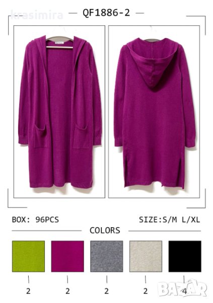 Жилетки с качулка в пет цвята , снимка 1