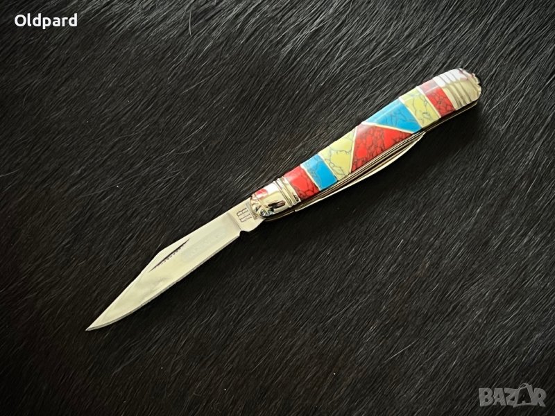 Висококачествен компактен колекционерски джобен сгъваем нож Stoneworx Peanut.(RR911), снимка 1