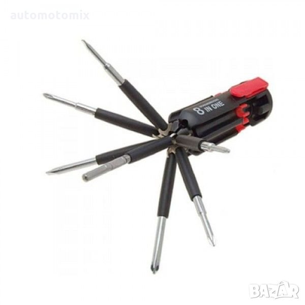 Отвертка 8в1 с LED фенер, снимка 1