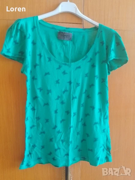 Памучна блузка с пеперудки, снимка 1