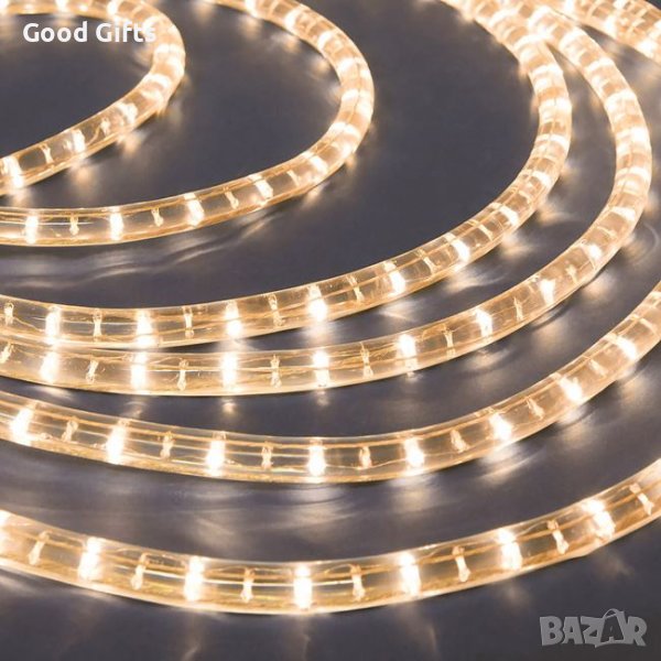 LED Светещ Коледен маркуч, 13м Топло бяло, снимка 1