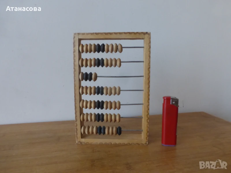 Дървено сметало с пирография 1970 г, снимка 1