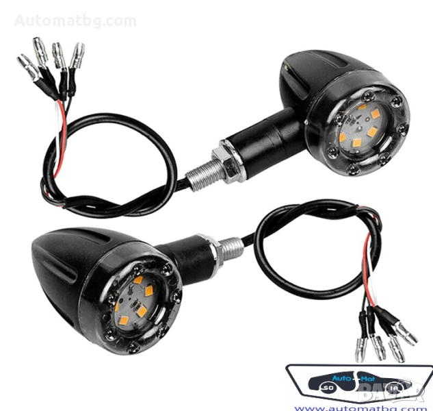 Комплект мигачи за мотор Automat, Две светлини, 041, 12V, снимка 1