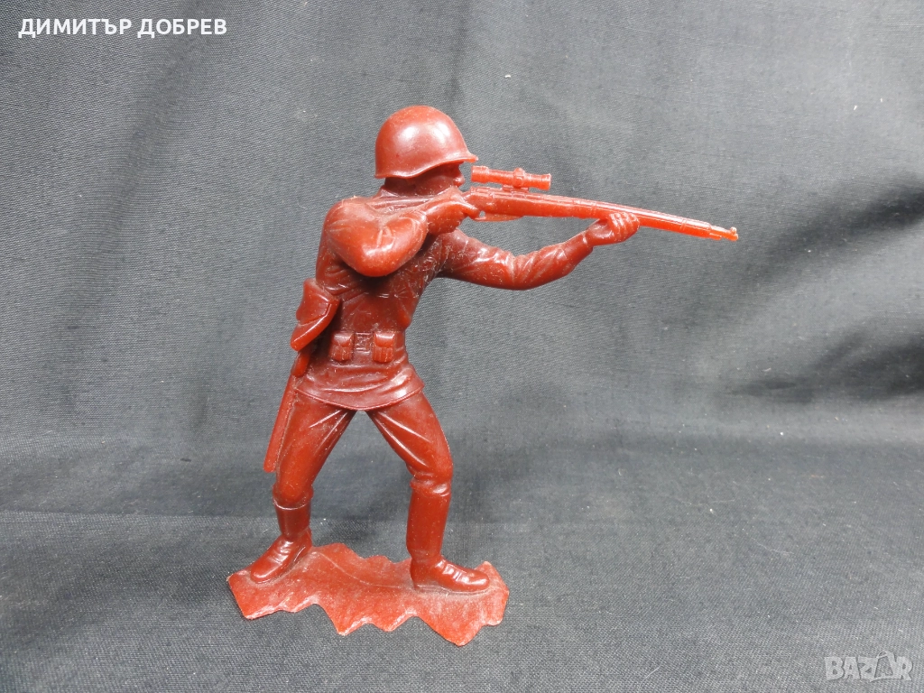 СТАРА РЕТРО СОЦ СССР ПЛАСТМАСОВА ФИГУРКА РУСКИ ВОЙНИК ВСВ, снимка 1