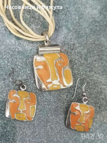 Изработен и рисуван ръчно красив комплект, снимка 1