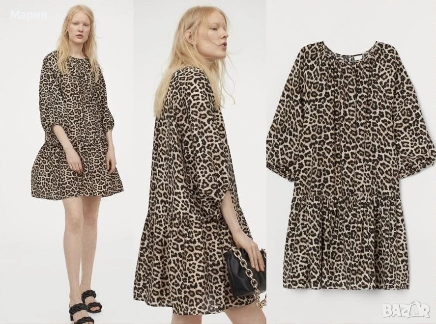 Рокля H&M леопардов принт, снимка 1