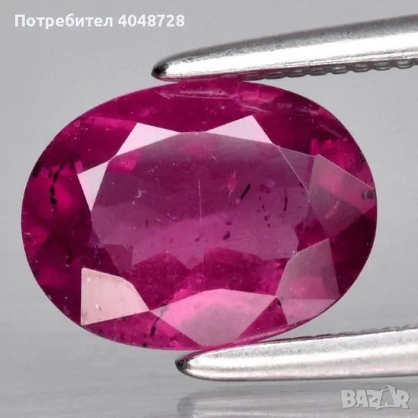 Естествен инвестиционен Родолит Гранат 1.36ct., снимка 1